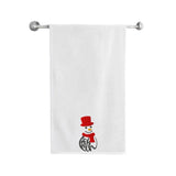 BYFT Embroidered For You Personalised Cotton Towel - Faith Snowman Design High Quality Embroidery Perfect For Gifting