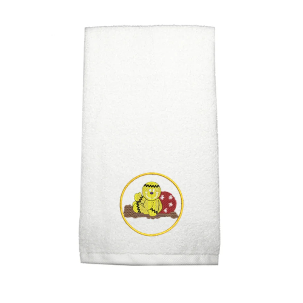 BYFT Embroidered For You Personalised Cotton Towel - Gingerbread Design High Quality Embroidery Perfect For Gifting