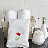 BYFT Embroidered For You Personalised Cotton Towel - Christmas Cap Design High Quality Embroidery Perfect For Gifting