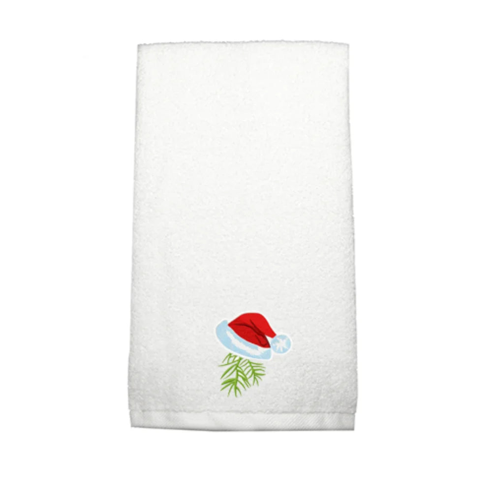 BYFT Embroidered For You Personalised Cotton Towel - Christmas Cap Design High Quality Embroidery Perfect For Gifting