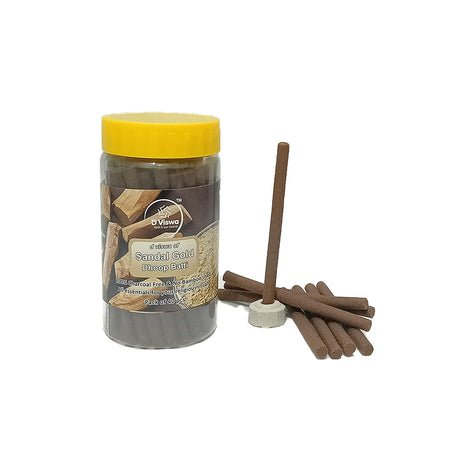BYFT009052 D Viswa Snadal Gold Dhoop Brown 40 Pcs.webp