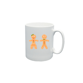 BYFT009073 BYFT Printed Mugs White Gingerbread Ceramic Set of 1