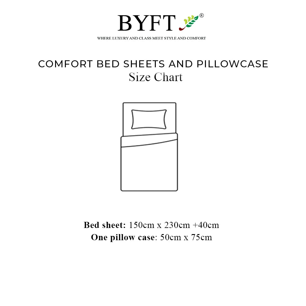 BYFT Orchard Comfort - Grey Abstract Cicular Pattern Bed Sheet (150 x 230 Cm) with Pillow Case (50 x 75 Cm)| Microfiber, 65 Gsm, Soft & Luxurious Bed Linen