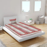 BYFT Orchard Comfort - Red Polka Dot Bed Sheet (150 x 230 Cm) with Pillow Case (50 x 75 Cm)| Microfiber, 65 Gsm, Soft & Luxurious Bed Linen