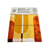 BYFT Orchard Comfort -  Yellow Geomatric Tile Pattern Bed Sheet (150 x 230 Cm) with Pillow Case (50 x 75 Cm)| Microfiber, 65 Gsm, Soft & Luxurious Bed Linen