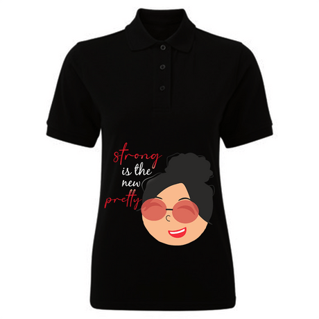 BYFT009232 BYFT Printed Cotton Female Polo Neck Black T Shirts Strong is the new Pretty Desgin Set of 1.png
