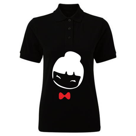 BYFT009233 BYFT Printed Cotton Female Polo Neck Black T Shirts Chinese Doll Design Set of 1.png