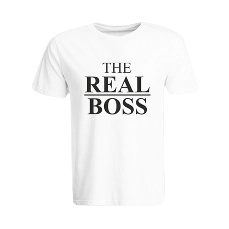 BYFT009258 BYFT Printed Cotton Female Round Neck White T Shirts The Real Boss Design Set of 1.png
