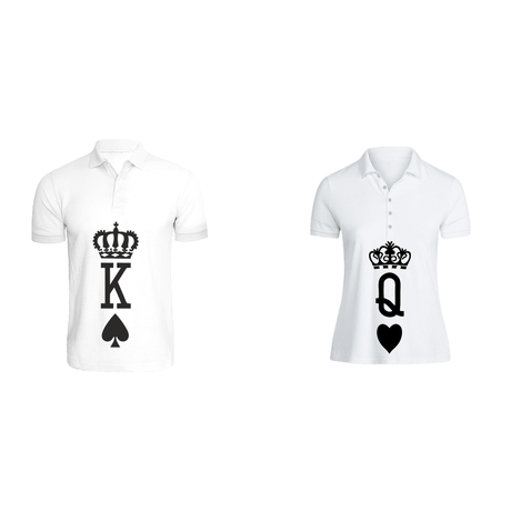 BYFT009297 BYFT Printed Cotton Couple Polo Neck White T Shirts Crown King Queen Design Set of 2.png