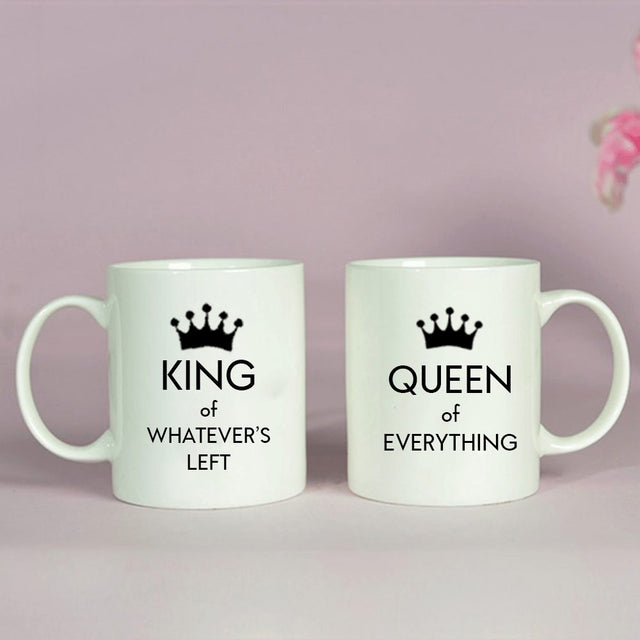 BYFT009331 BYFT Printed MUGS White King of Whatever Left Queen of Everything Design 300 ml Ceramic Set of 2.jpg