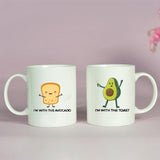 BYFT009332 BYFT Printed MUGS White The Avacado to My Toast Design 300 ml Ceramic Set of 2.jpg
