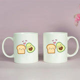 BYFT009334 BYFT Printed MUGS White Avacado Toast Design 300 ml Ceramic Set of 2.jpg