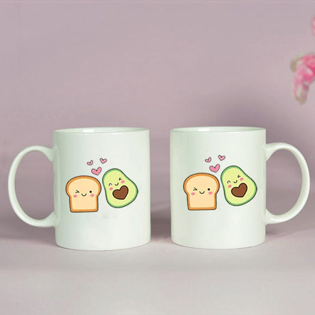 BYFT009334 BYFT Printed MUGS White Avacado Toast Design 300 ml Ceramic Set of 2.jpg