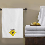 BYFT Embroidered For You Personalised Cotton Towel - Mr. Happy Design High Quality Embroidery Perfect For Gifting