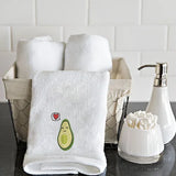 BYFT Embroidered For You Personalised Cotton Towel - Avacado without Pit Design High Quality Embroidery Perfect For Gifting