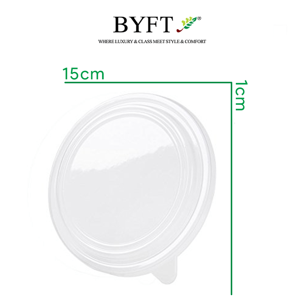BYFT Pet Bowl Plastic Lid (50 Pcs) Leakproof & Tight Seal