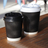 BYFT Ripple Paper Cup (25 Pcs) Hot Beverage, Recyclable