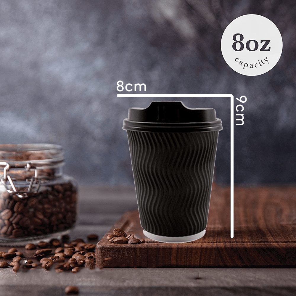 BYFT Ripple Paper Cup (25 Pcs) Hot Beverage, Recyclable
