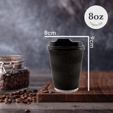 BYFT Ripple Paper Cup (25 Pcs) Hot Beverage, Recyclable
