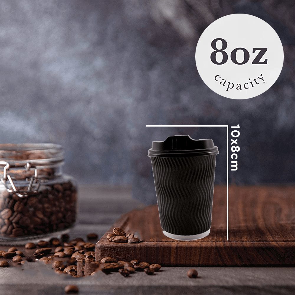 BYFT Ripple Paper Cup (25 Pcs) Hot Beverage, Recyclable
