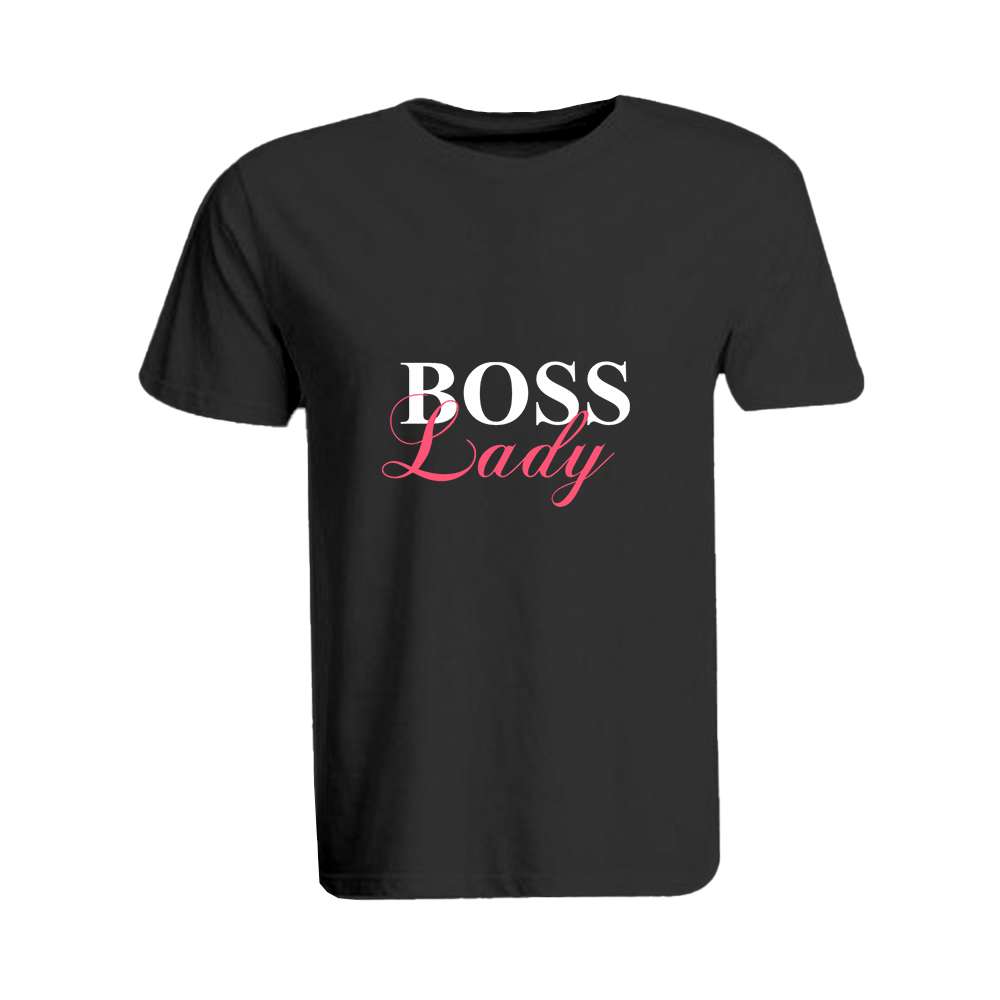 BYFT009443 BYFT Printed Round Neck Black T Shirt Boss Lady Design Set of 1.jpg