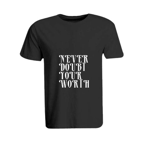 BYFT009446 BYFT Printed Round Neck Black T Shirt Never Doubt your worth Design Set of 1.jpg