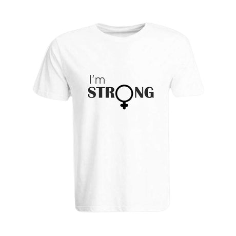 BYFT009461 BYFT Printed Round Neck White T Shirt I am Strong Design Set of 1.jpg