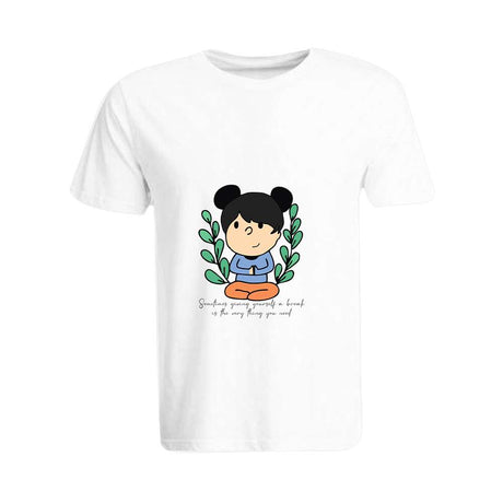 BYFT009464 BYFT Printed Round Neck White T Shirt Giving Yourself a Break Design Set of 1.jpg