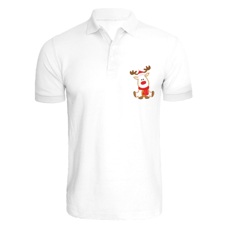 BYFT009670 BYFT Polo Neck T Shirt Embroidery White Medium 220 GSM Cotton Reindeer With Christmas Cap Set of 1.png