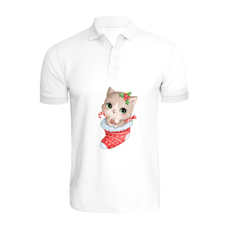 BYFT009727 BYFT Polo Neck T Shirt Printed White Medium 220 GSM Cotton Cat inside Christmas Stokings Set of 1.png