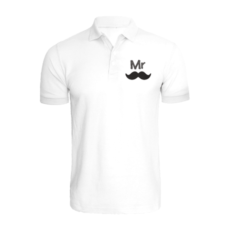 BYFT009800 BYFT Polo Neck T Shirt Embroidery White Medium 220 GSM Cotton Mr. Moustache Design Set of 1.png