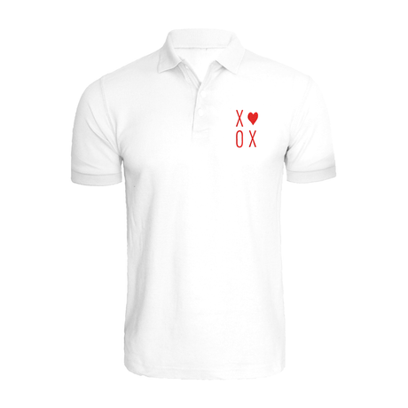 BYFT009837 BYFT Polo Neck T Shirt Embroidery White Medium 220 GSM Cotton XOXO Design Set of 1.png