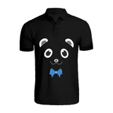 BYFT009880 BYFT Polo Neck T Shirt Printed Black Medium 220 GSM Cotton Mr. Panda Design Set of 1.png