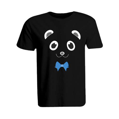 BYFT009888 BYFT Round Neck T Shirt Printed Black Medium 190 GSM Cotton Mr. Panda Design Set of 1.png