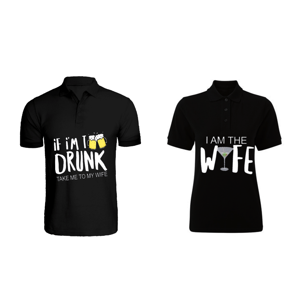 BYFT009952 BYFT Polo Neck T Shirt Printed Black Medium 220 GSM Cotton If i am Too Drunk Matching Set Design Set of 2.png