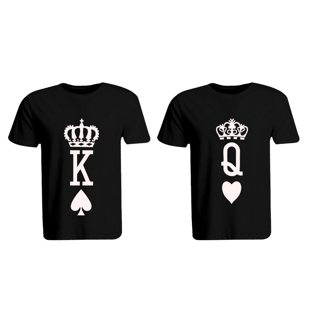 BYFT009962 BYFT Round Neck T Shirt Printed Black Medium 190 GSM Cotton Crown King Queen Design Set of 2.png
