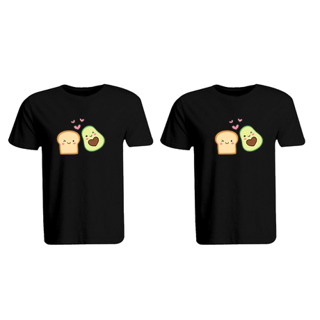 BYFT009972 BYFT Round Neck T Shirt Printed Black Medium 190 GSM Cotton Avacado Toast Design Set of 2.png