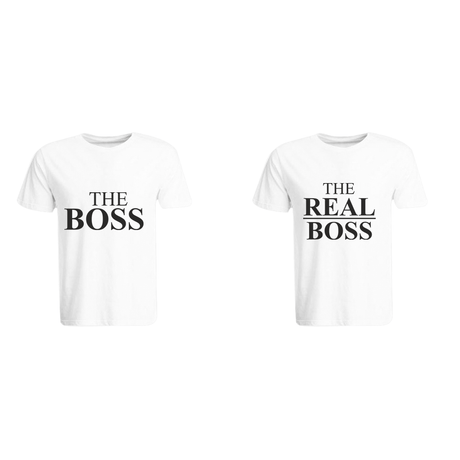 BYFT009988 BYFT Round Neck T Shirt Printed White Medium 190 GSM Cotton The Boss The Real Boss Design Set of 2.png