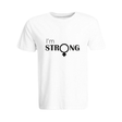 BYFT010031 BYFT Round Neck T Shirt Printed White Medium 190 GSM Cotton I am Strong Set of 1