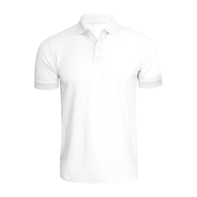 BYFT010059 BYFT Polo Neck T Shirt Plain White Large 220 GSM Cotton Set of 1