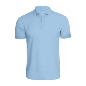 BYFT010063 BYFT Polo Neck T Shirt Plain Sky Blue Large 220 GSM Cotton Set of 1