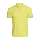BYFT010072 BYFT Polo Neck T Shirt Plain Lemon Yellow Large 220 GSM Cotton Set of 1