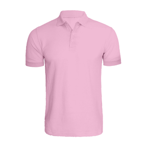 BYFT010075 BYFT Polo Neck T Shirt Plain Pink Large 220 GSM Cotton Set of 1