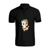 BYFT Printed Christmas Designed T-Shirt - Llama with Christmas Cap