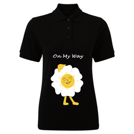 BYFT010359 BYFT Polo Neck T Shirt Printed Black Large 220 GSM Cotton On my way Daisy Design Set of 1.png