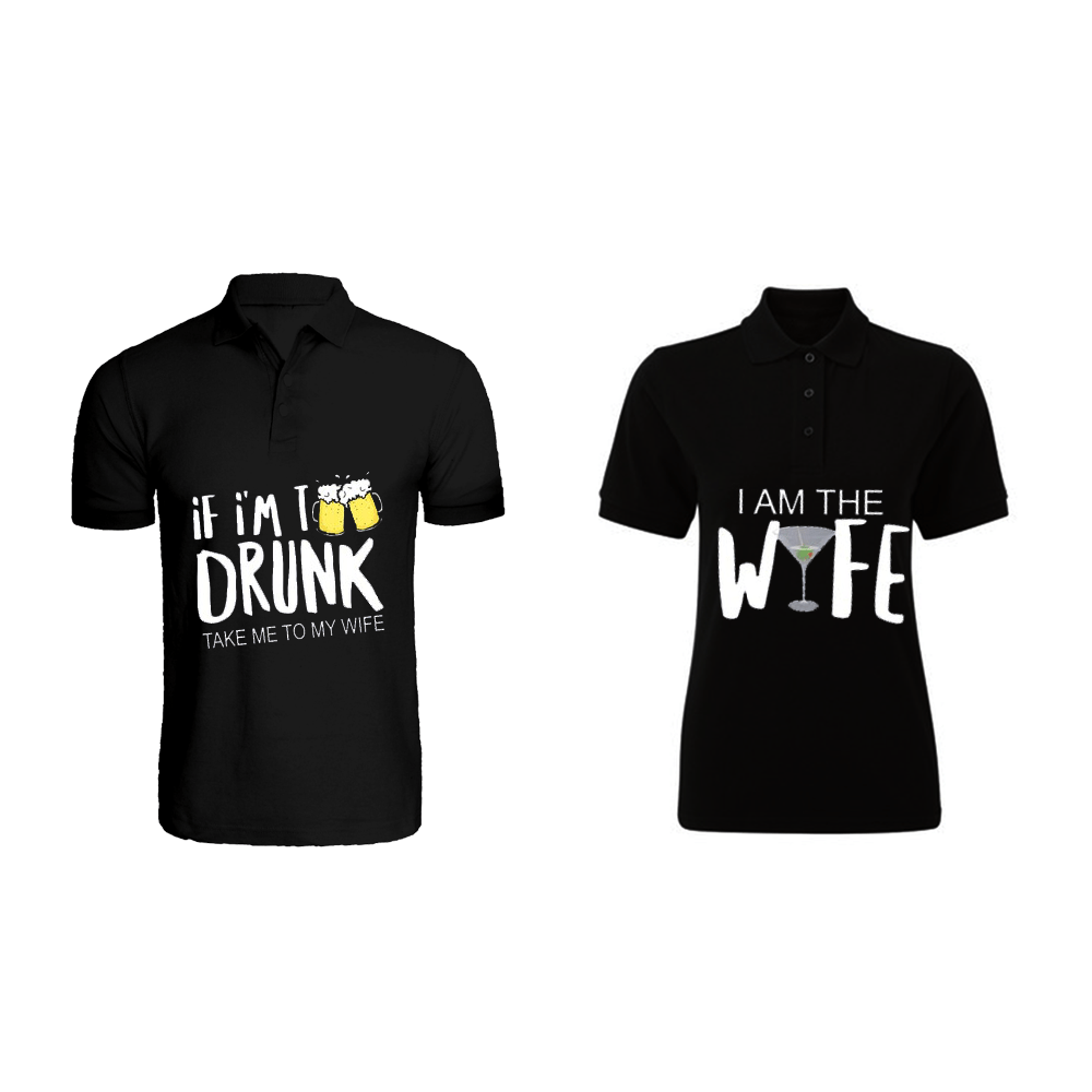 BYFT010404 BYFT Polo Neck T Shirt Printed Black Large 220 GSM Cotton If i am Too Drunk Matching Set Design Set of 2.png