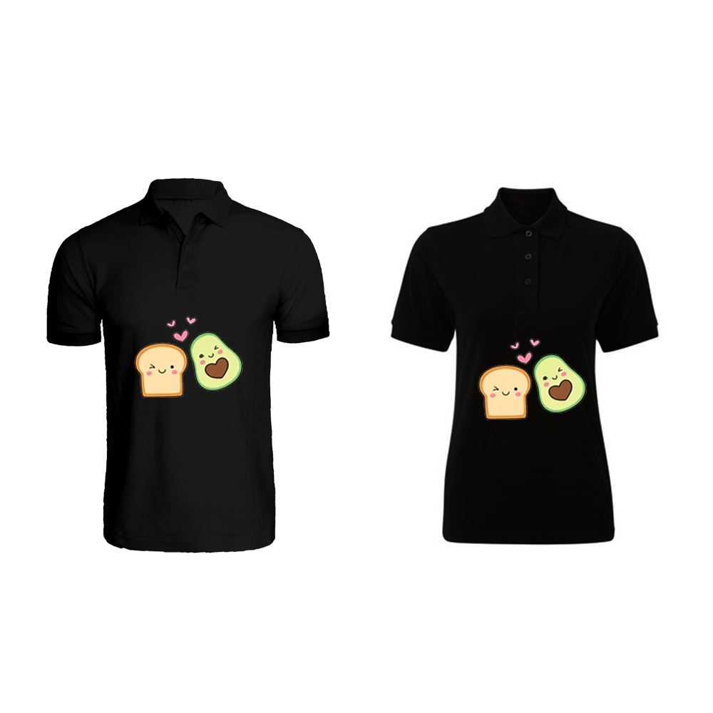 BYFT010409 BYFT Polo Neck T Shirt Printed Black Large 220 GSM Cotton Avacado Toast Design Set of 2.png