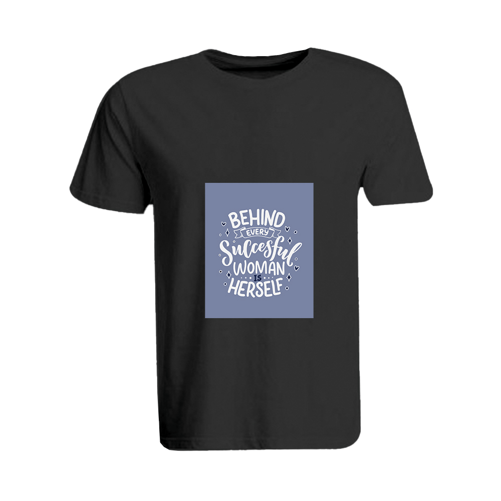 BYFT010464 BYFT Round Neck T Shirt Printed Black Large 190 GSM Cotton Behind Every Succesful Women is Herself Set of 1.png