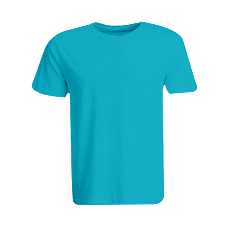 BYFT010546 BYFT Round Neck T Shirt Plain Turquoise Blue XL 190 GSM Cotton Set of 1.png