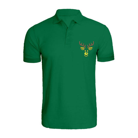BYFT010560 BYFT Polo Neck T Shirt Embroidery Green XL 220 GSM Cotton Reindeer Set of 1.jpg
